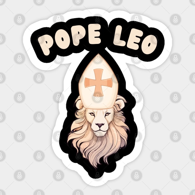 Pope-Leo Sticker by Creatifly Graphic Tees